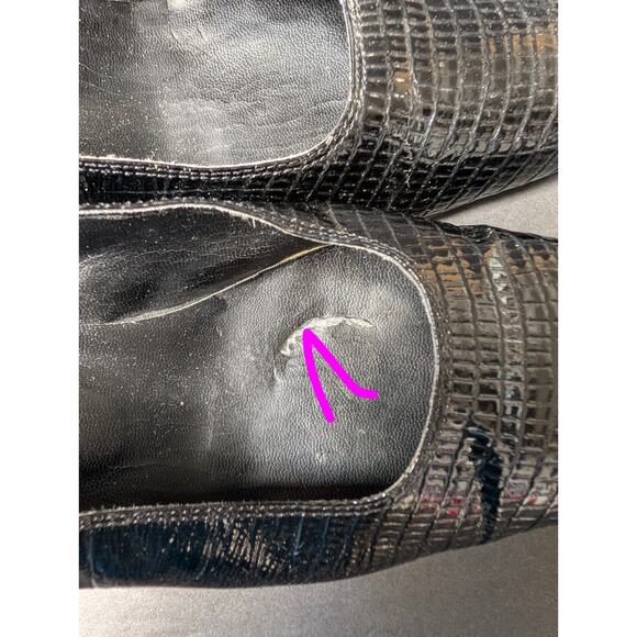 J. Renee Beam Patent Leather Pumps WOMENS 8M Reptile Textured 1.75" Square Toe - Picture 11 of 11